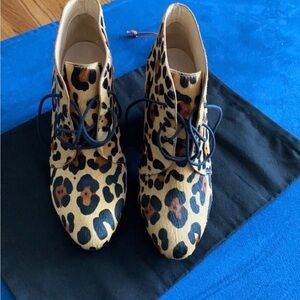 Kate Spade Leopard Lace-Up Boots